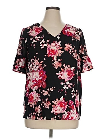 Roz & Ali Short Sleeve Blouse (view 1)