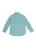Crewcuts 100% Cotton Checkered-gingham Teal Long Sleeve Button-Down Shirt Size 4 - 5 - photo 2