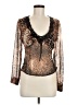 Haute Monde Brown Long Sleeve Blouse Size M - photo 1