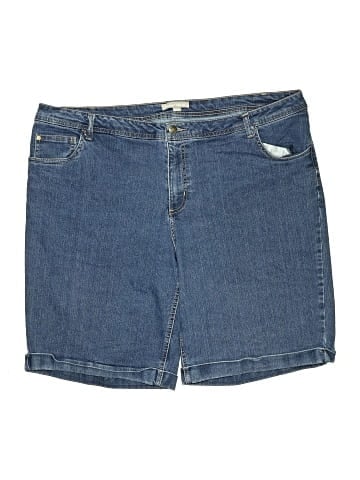 Woman Within Denim Shorts (view 1)
