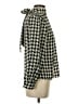 Shein 100% Polyester Houndstooth Black Long Sleeve Blouse Size XS - photo 4