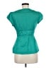 Monsoon 100% Cotton Teal Short Sleeve Blouse Size 6 - photo 2