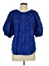 Chico's Blue Short Sleeve Blouse Size Lg (2) - photo 1