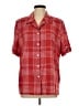 Allison Daley Plaid Red Short Sleeve Blouse Size L - photo 1