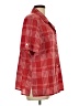 Allison Daley Plaid Red Short Sleeve Blouse Size L - photo 4