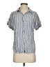 Unbranded Stripes Blue Short Sleeve Blouse Size S - photo 1
