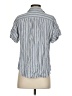 Unbranded Stripes Blue Short Sleeve Blouse Size S - photo 2