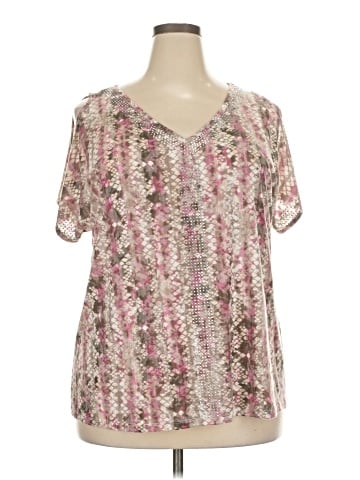 INC International Concepts Short Sleeve Blouse (view 1)