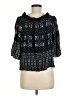 Lily White 100% Rayon Black 3/4 Sleeve Blouse Size M - photo 2