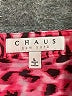 Chaus 100% Polyester Animal Print Pink 3/4 Sleeve Blouse Size L - photo 7