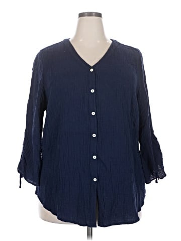 Foxcroft 3/4 Sleeve Blouse (view 1)