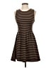 Bar III Stripes Brown Casual Dress Size XS - photo 1