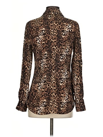 Bebe Long Sleeve Silk Top (view 2)