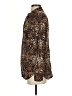 Bebe Animal Print Brown Long Sleeve Silk Top Size S - photo 5