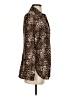 Bebe Animal Print Brown Long Sleeve Silk Top Size S - photo 4