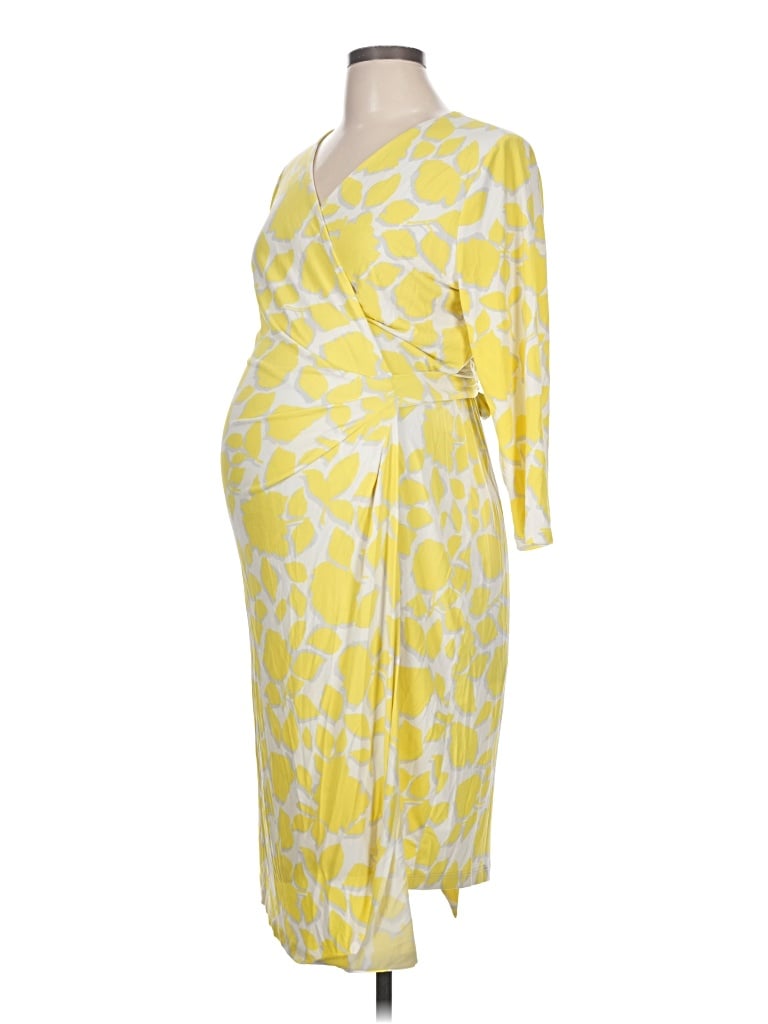 Pre-owned A Pea In The Pod Cocktail Dress In Yellow