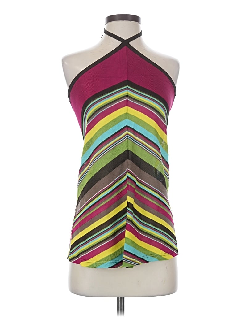 Pre-owned M Missoni Sleeveless Blouse In Burgundy