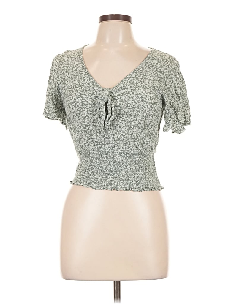 Pre-owned Mason & Belle Short Sleeve Top Silver Sweetheart Neckline Tops
