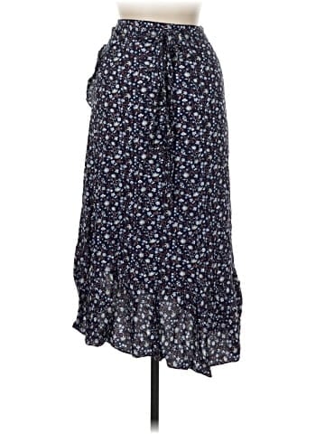 Madewell Ruffle-Edge Midi Wrap Skirt in Harvest Vine (view 2)