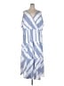 Ashley Stewart 100% Polyester Stripes Blue Casual Dress Size 26 - photo 1