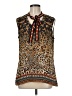 Analili Brown Sleeveless Blouse Size M - photo 1