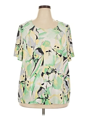 JM Collection Short Sleeve Blouse (view 1)