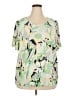 JM Collection Green Short Sleeve Blouse Size 3X - photo 1