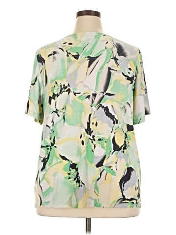 JM Collection Short Sleeve Blouse (view 2)