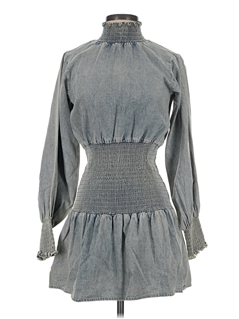 Pre-owned Something Navy Casual Dress In Gray