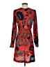 Ann Taylor LOFT 100% Polyester Paisley Red Casual Dress Size 0 - photo 2