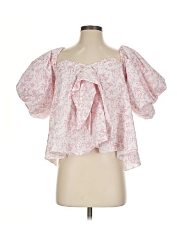 Caroline Constas Short Sleeve Blouse (view 1)