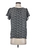 Azoe 100% Polyester Stars Black Short Sleeve Blouse Size S - photo 1
