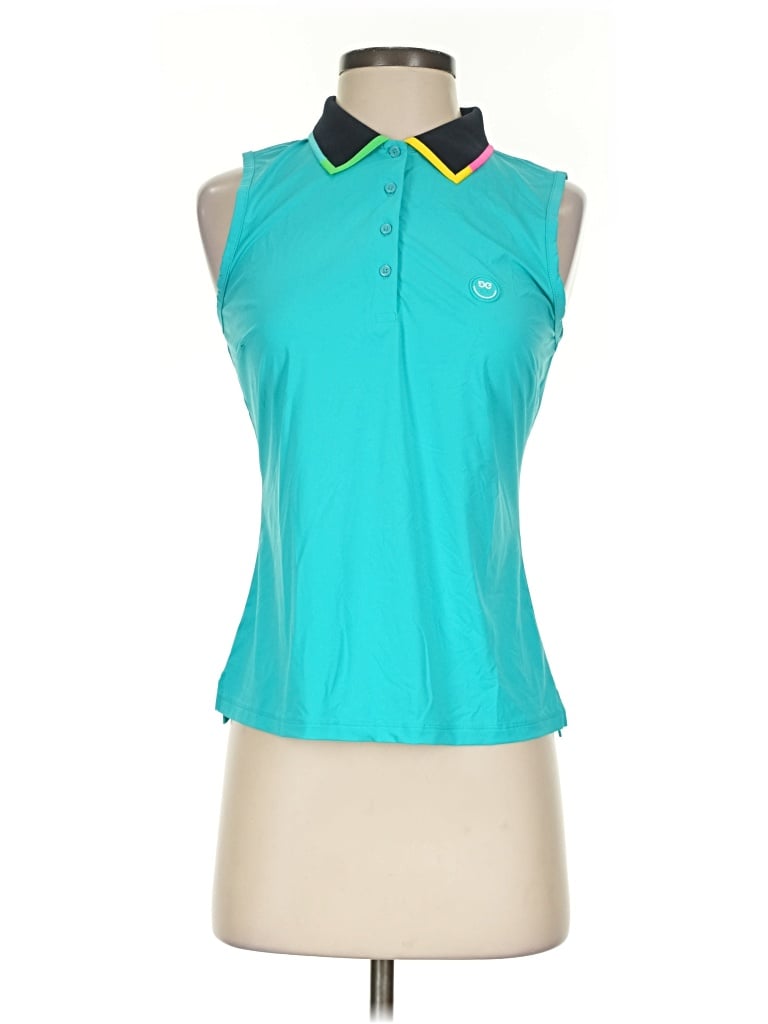 Pre-owned G/fore Sleeveless Polo Shirt In Teal