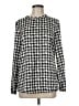 Pendleton 100% Polyester Houndstooth Silver Long Sleeve Blouse Size 8 - photo 1