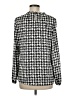 Pendleton 100% Polyester Houndstooth Silver Long Sleeve Blouse Size 8 - photo 2