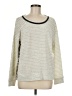 Miss Me Stripes Silver Pullover Sweater Size M - photo 1