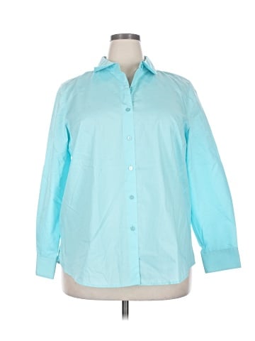 Foxcroft 3/4 Sleeve Button-Down Shirt (view 1)