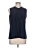 Susan Lawrence Blue Sleeveless Blouse Size L - photo 1