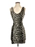 Necessary Objects Animal Print Black Cocktail Dress Size S - photo 1