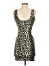 Necessary Objects Animal Print Black Cocktail Dress Size S - photo 2