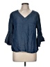 Allison Joy 100% Lyocell Blue 3/4 Sleeve Blouse Size M (estimated) - photo 1