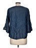 Allison Joy 100% Lyocell Blue 3/4 Sleeve Blouse Size M (estimated) - photo 2