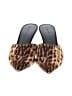 Veronica Beard 100% Leather Animal Print Brown Mule/Clog Size 10 - photo 2