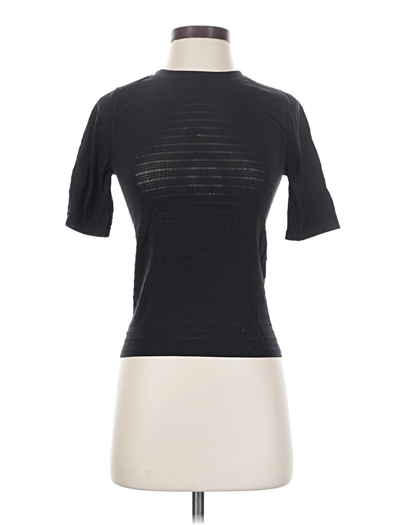 Pre-owned Calia Short Sleeve Turtleneck In Black