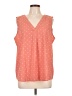 Style&Co 100% Polyester Polka Dots Orange Sleeveless Blouse Size L - photo 1