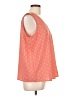 Style&Co 100% Polyester Polka Dots Orange Sleeveless Blouse Size L - photo 4