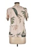 Green Envelope Tan Short Sleeve Blouse Size M - photo 2