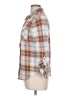 No Comment Plaid Brown 3/4 Sleeve Blouse Size L - photo 5