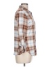 No Comment Plaid Brown 3/4 Sleeve Blouse Size L - photo 4