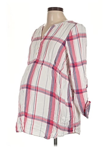 LED Luxe Essentials Denim 3/4 Sleeve Blouse (view 1)